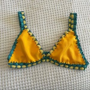 Yellow bathing suit top